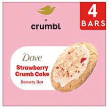 Cargar imagen en el visor de la galería, Dove & Crumbl Limited Edition Beauty Bar Strawberry Cake 15 oz 4 Bars