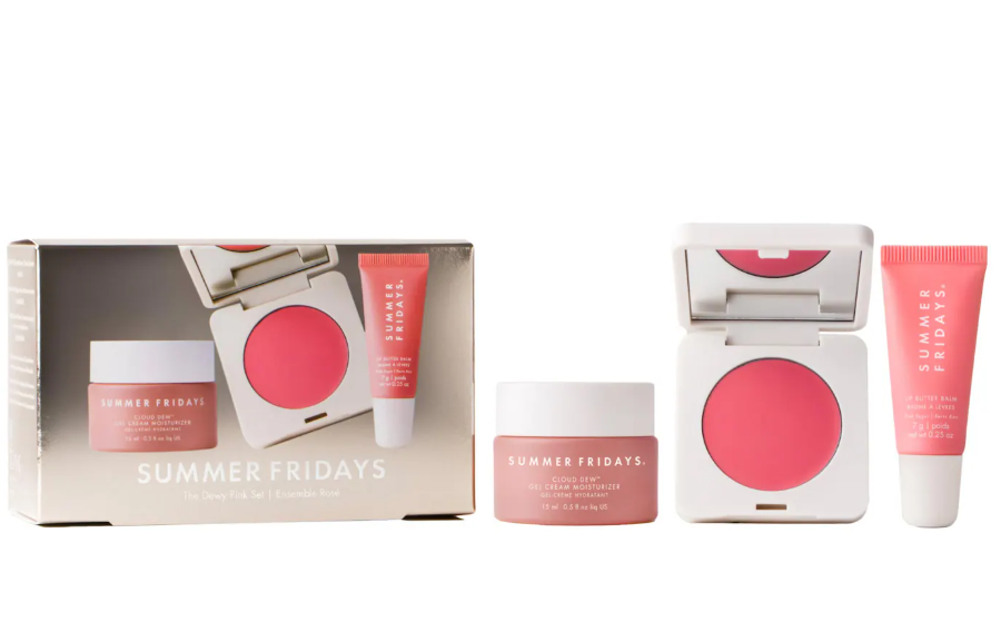 ||PREVENTA|| Summer Fridays  The Dewy Pink Set with mini Lip Butter Balm in Pink Sugar