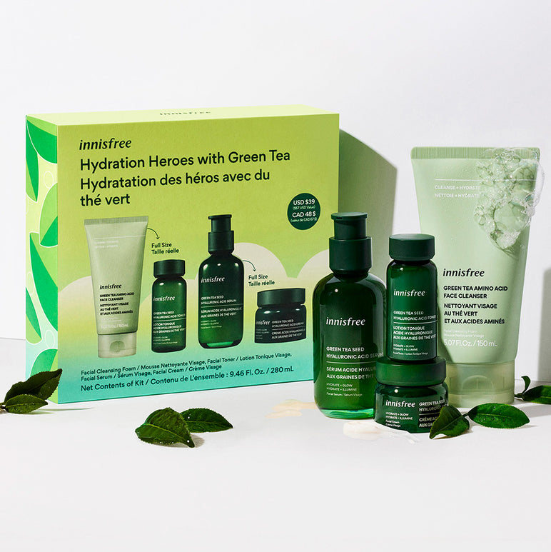 *Hydration Heroes Setwith green tea- Innisfree