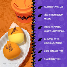 Cargar imagen en el visor de la galería, ||PREVENTA|| Peanuts Halloween | Pumpkin Blend Sponge Set w/ Holder
