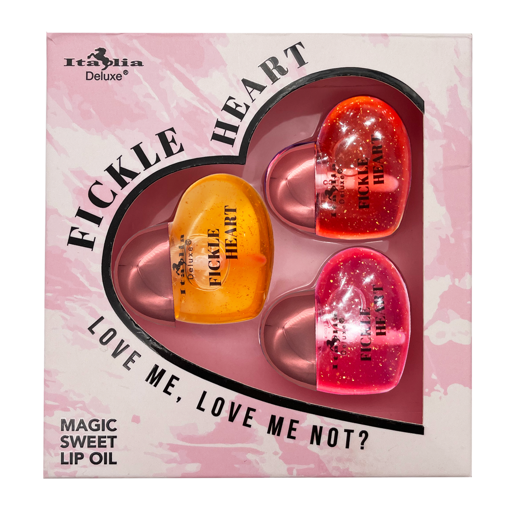 FICKLE HEART MAGIC SWEET LIP OIL JUEGO DE 3 PIEZAS- ITALIA DELUXE