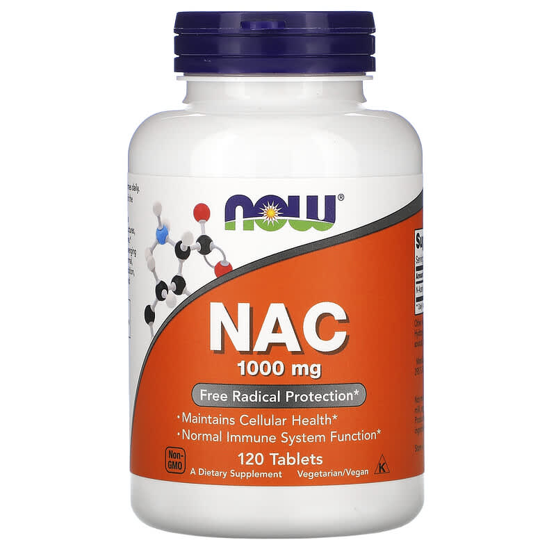 NOW Foods, NAC 1000 mg, 120 comprimidos