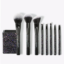 Cargar imagen en el visor de la galería, 8 Pieces Sparkle Brush Set With Holder (Black)
