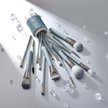 Cargar imagen en el visor de la galería, JADE SERIES - 15 PCS MAKEUP BRUSH KIT -  BABY BLUE
