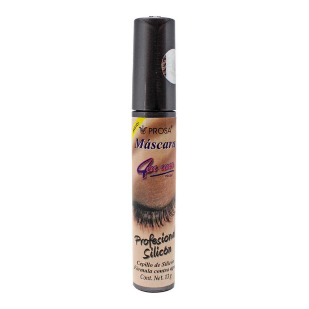MASCARA DE PESTAÑAS PROSA 4 EN 1 CEPILLO SILICON PROFESIONAL