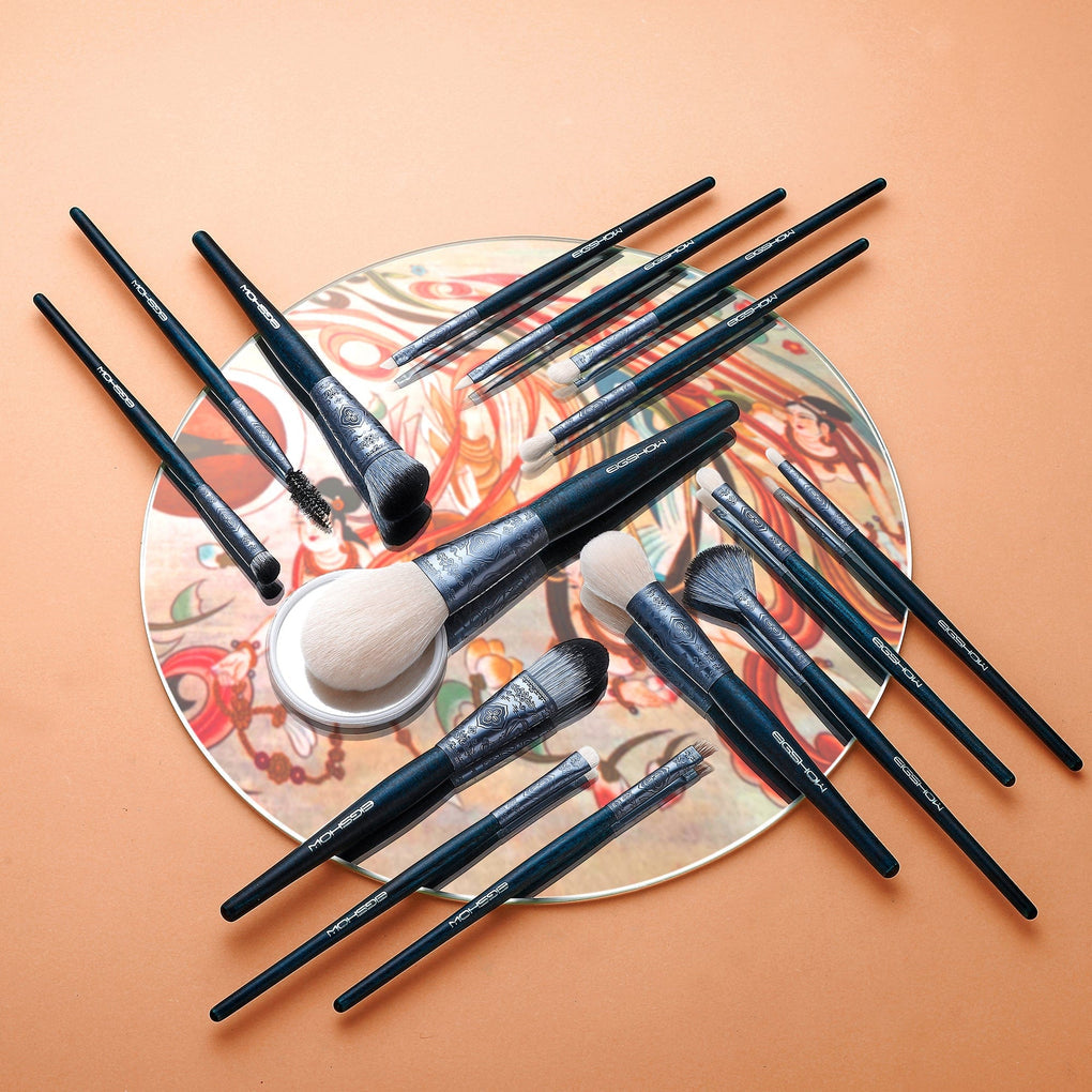 Splendid Series-15 PCS Classic Makeup Brush Set BLUE